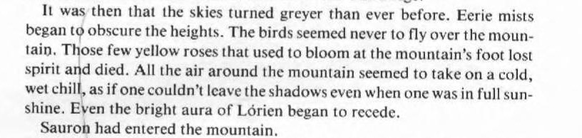 Altered the Environment of Mirkwood