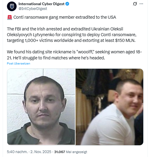 Ukrainer wegen Conti-Ransomware-Aktivitäten festgenommen