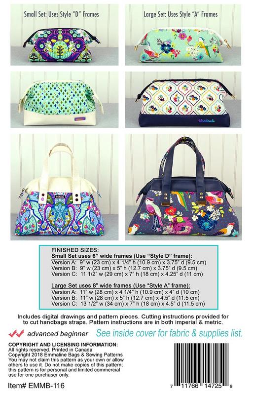 Emmaline Bags Trifecta Zip Bags Pattern 6 Sizes 711766147259