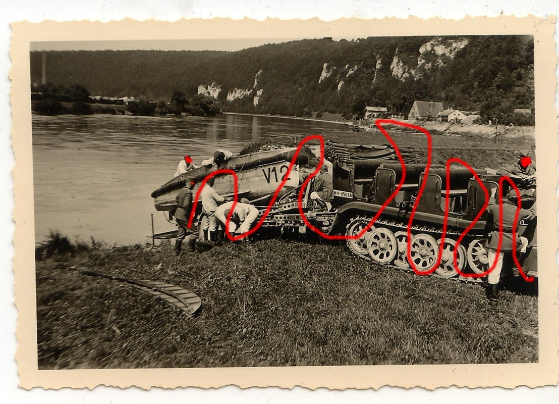 Deusche Pionier Technik Sturmboot Anhänger mit H