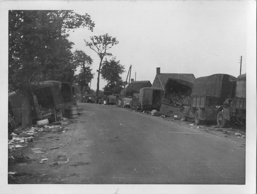 Zerstörte englische Kriegstechnik LKW Pas-de-Cal