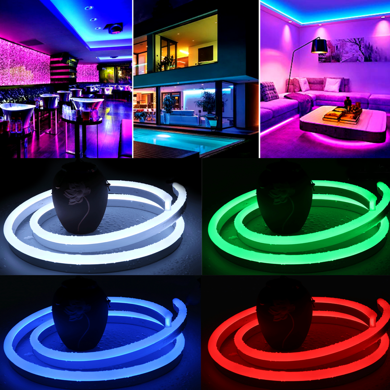 RGB Neon Flex LED 12V 8x18mm IP65 Waterproof Flexible RGB Neon Flex