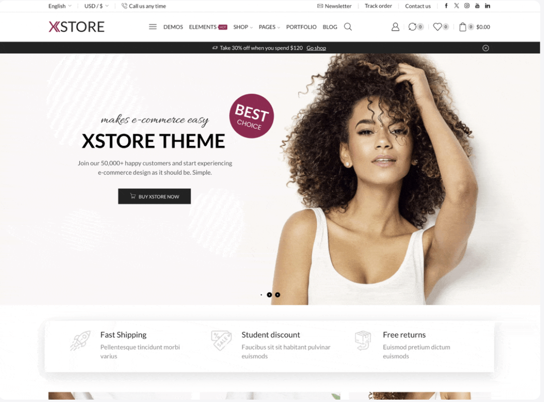 шаблон XStore wordpress