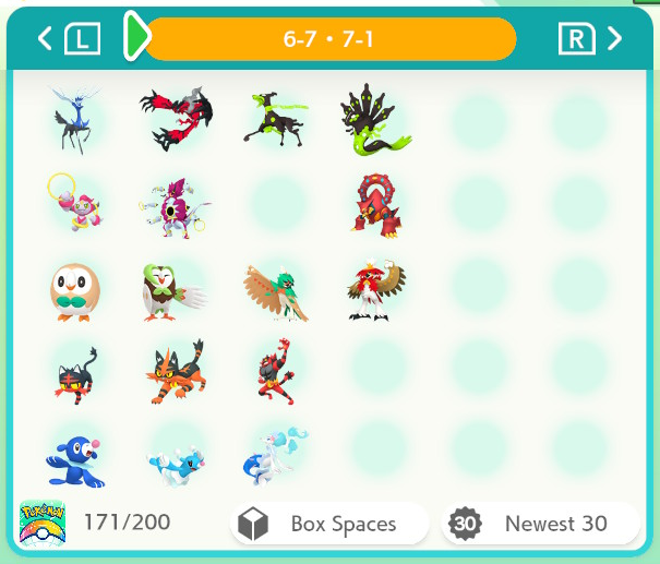 Harmony Friends' living dex, pages 6-7 and 7-1