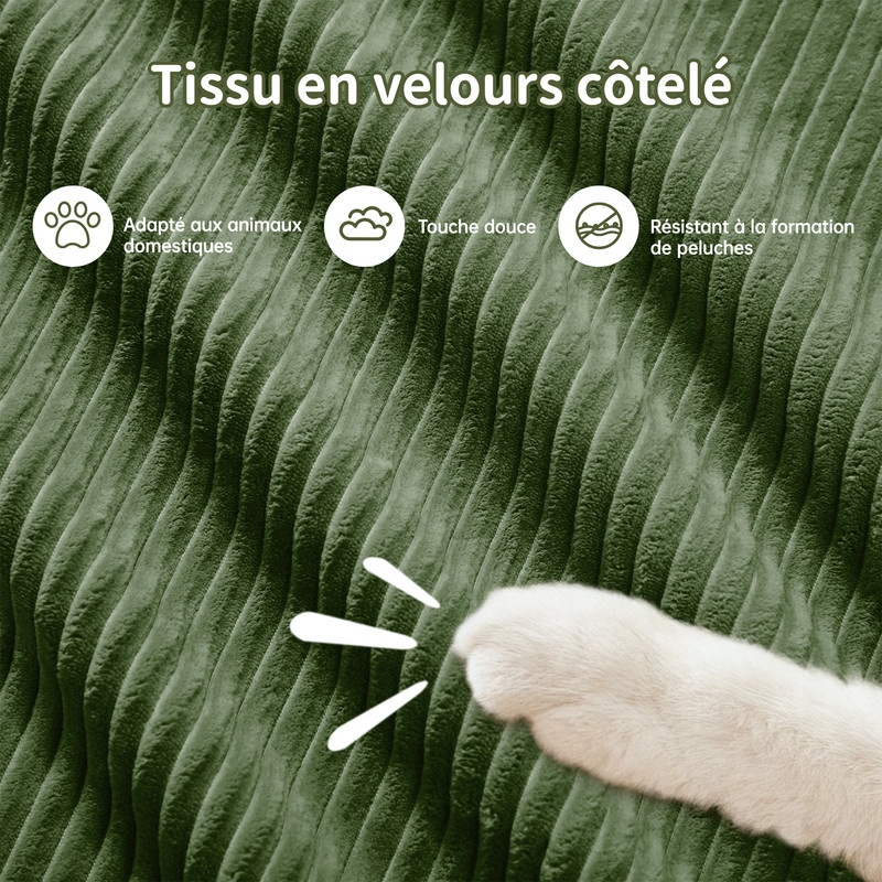 Canapé d'angle modulable vert dans le salon