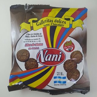 8763 | Masitas Nani Chocolate X 90 Grs-sin Tacc