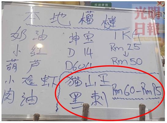 Harga durian 