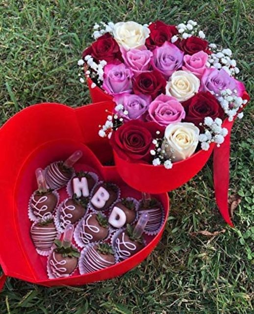 Premium Quality Heart Shape Flower Box Floral Gift Box 2 Tier With Lid Red 689756452594 Ebay