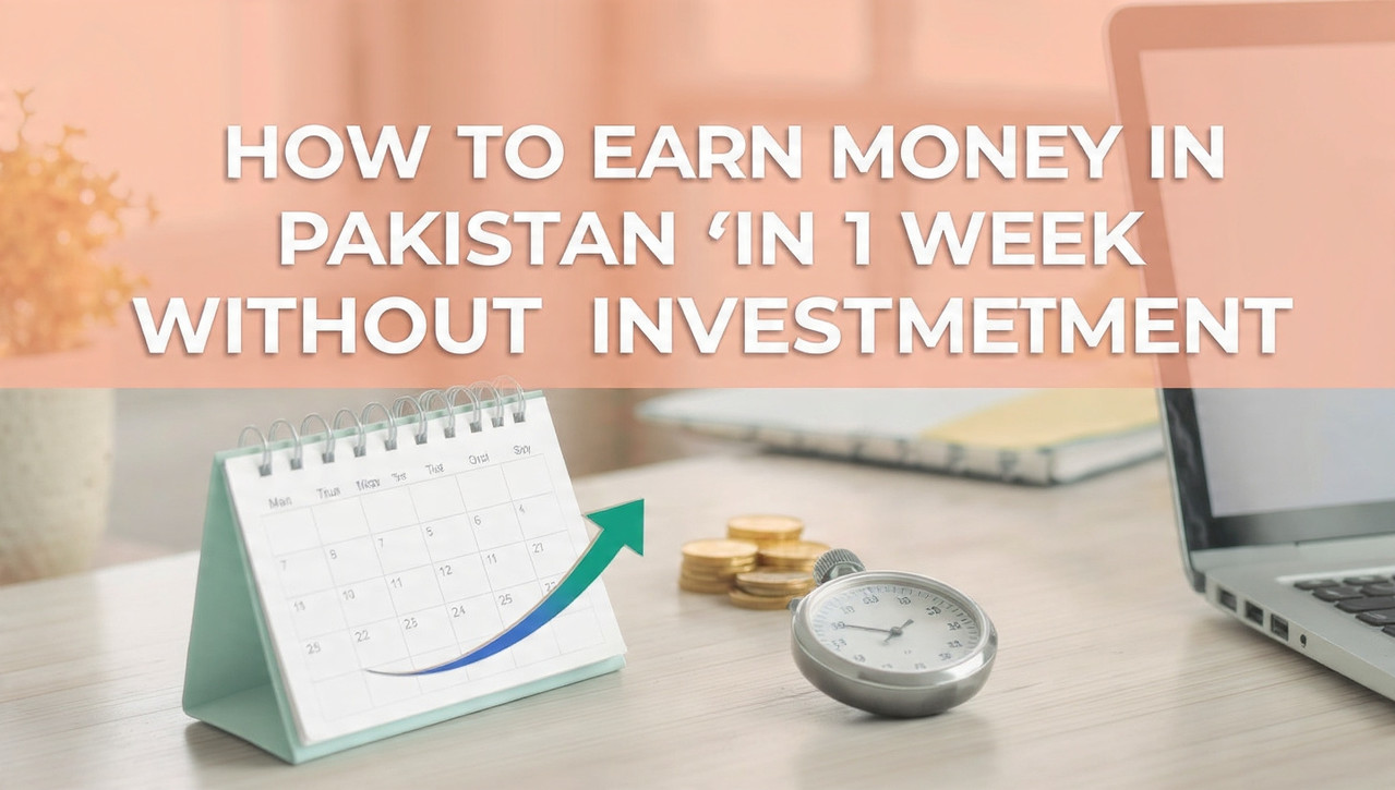 How to earn money in Pakistan in one week without Investment
