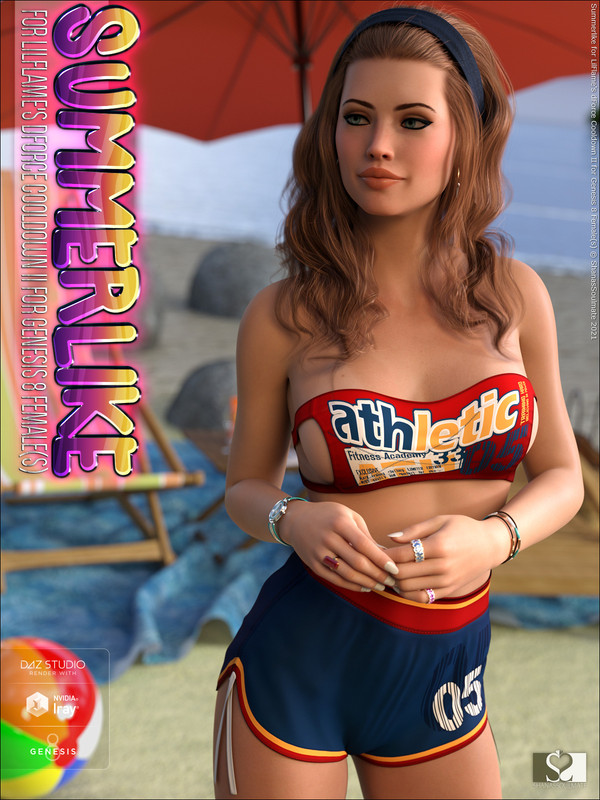 Summerlike for dForce Cooldown II for Genesis 8 Female(s)