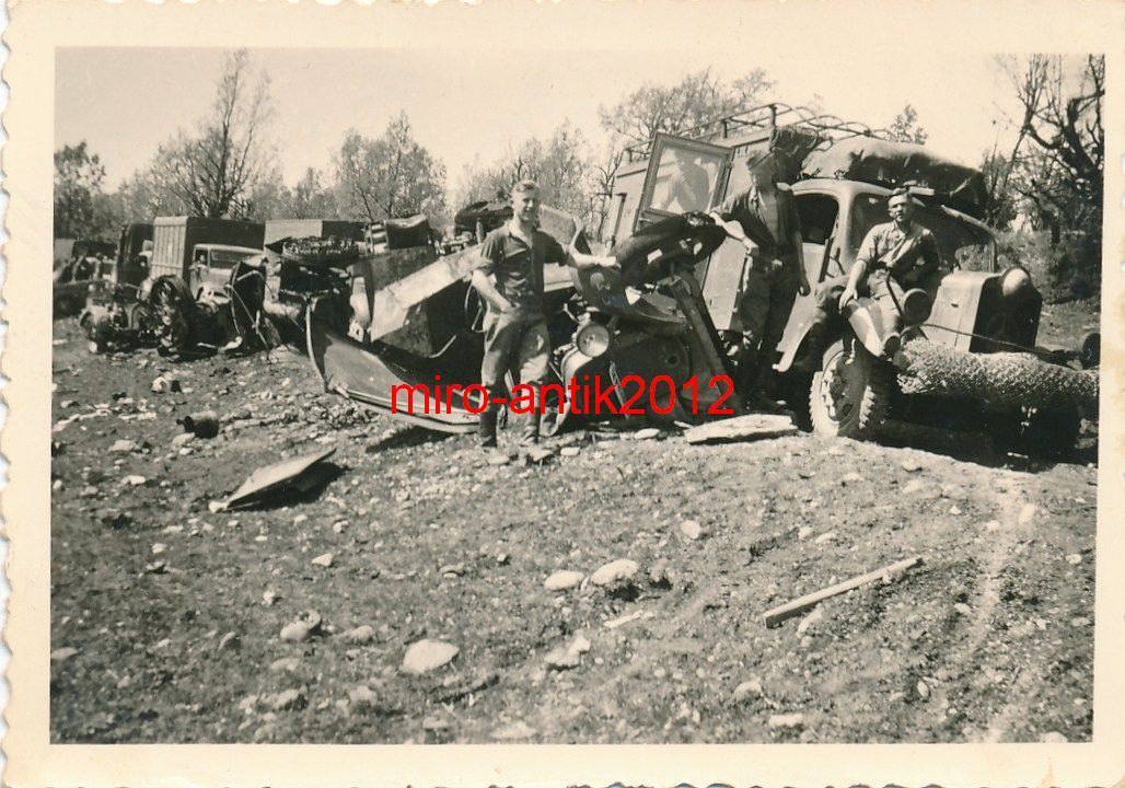Foto, Wehrmacht, Rückzugsstrasse, Lkw, Russland