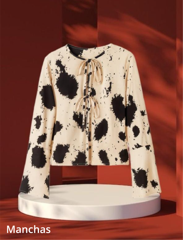 Blusa con estampado de manchas