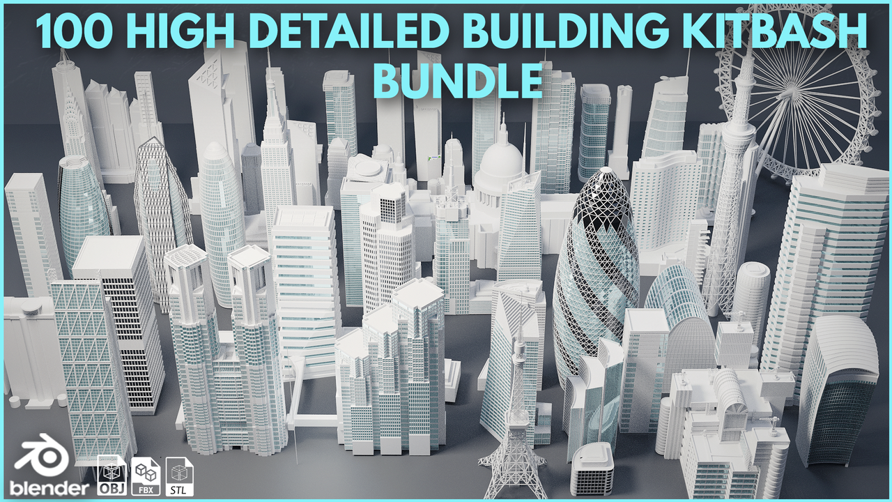 100 High_Detailed_Building_Pack