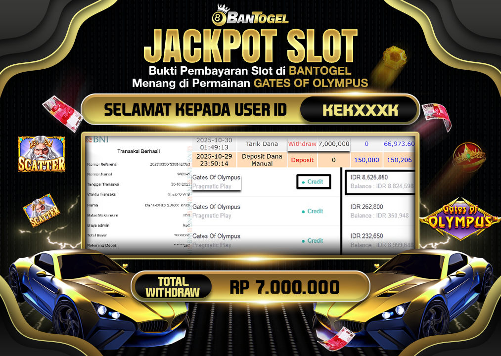 BUKTI JACKPOT LUNAS BANTOGEL
