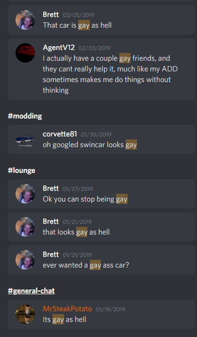 A discord server that is not homophobic now is homophobic for no