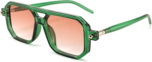 Vintage Square 70s Flat Aviator Sunglasses