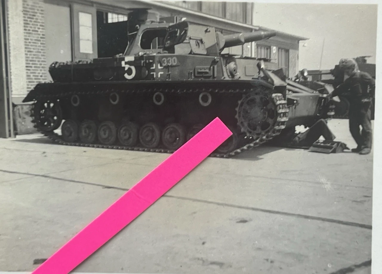 German ww2 Photo Kaserne Deutsche Panzer Division Polen Poland Photo album Tank