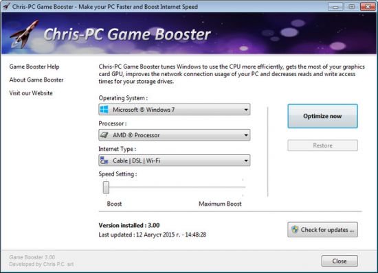 Chris-PC Game Booster 4.85 Chris-PC Game Booster 4.85