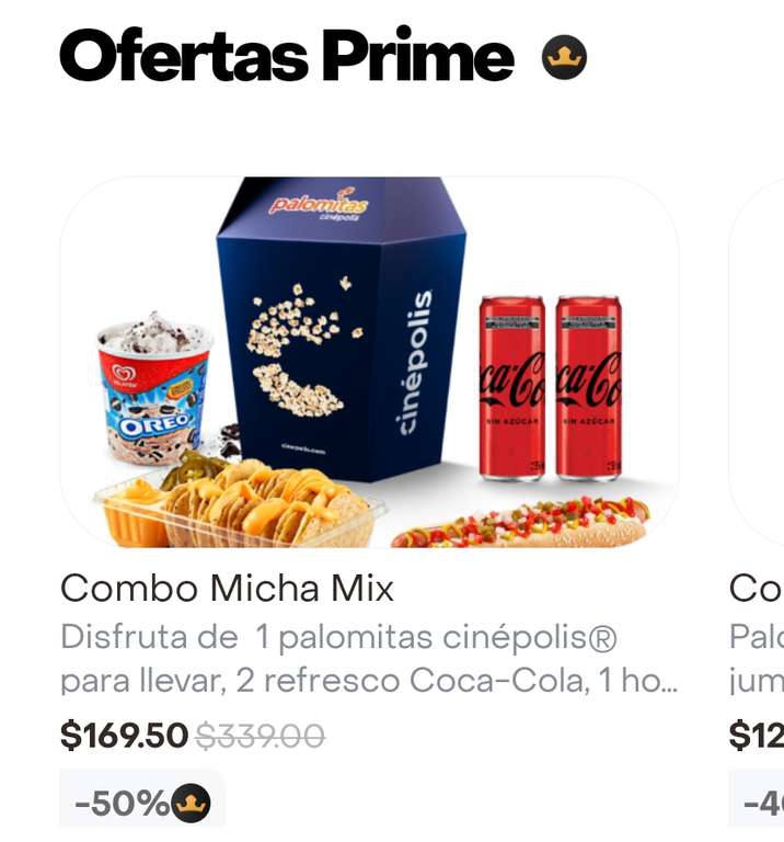 Rappi Cinépolis Combo Micha Mix (Usuarios Prime)