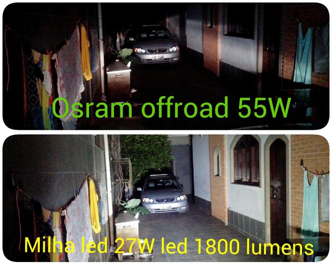 Phare 1800lm comparaison d'un client