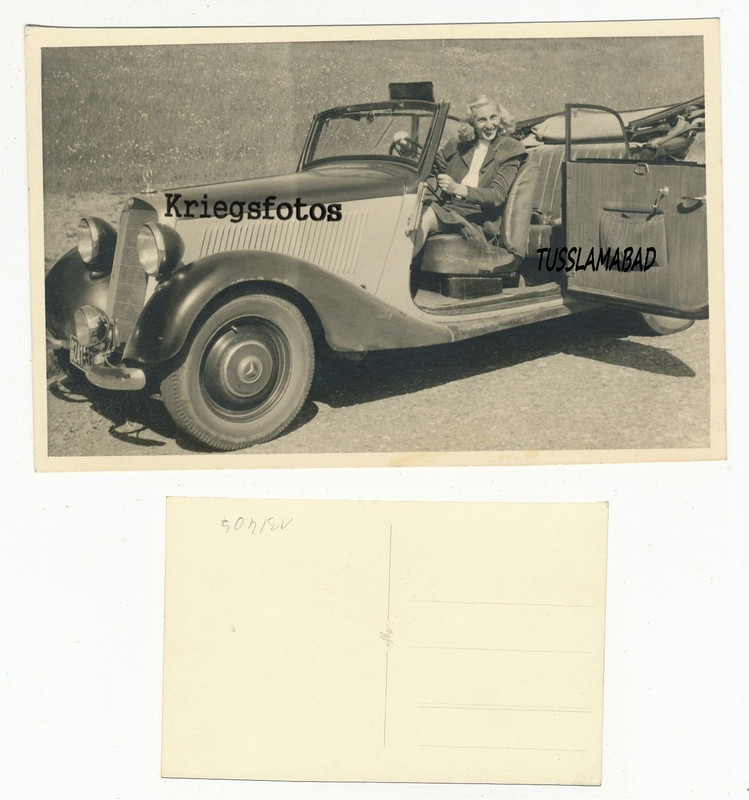 Alter Pkw Auto Mercedes Benz Cabrio mit hübscher