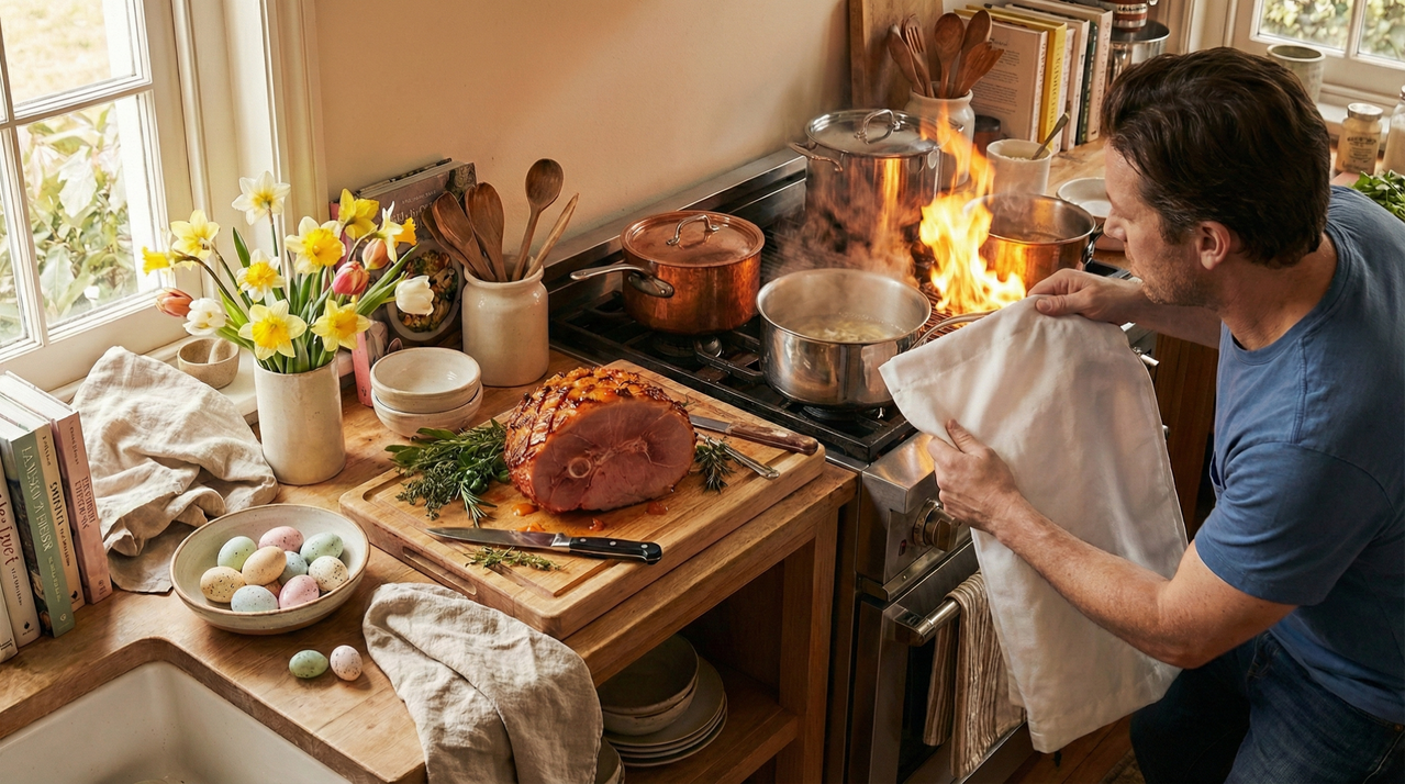 Easter kitchen cooking fire safety