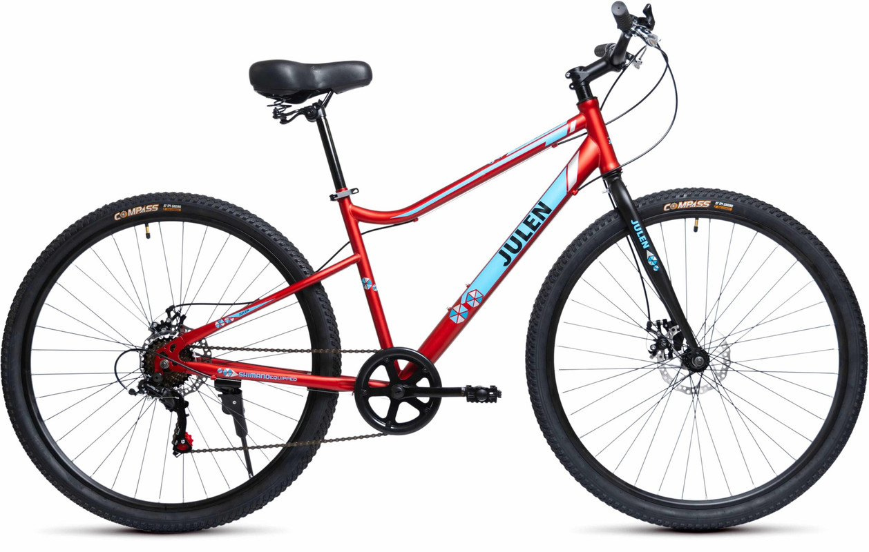 Bicicleta Julen Spillo Disc de 29 pulgadas en acabado rojo y azul mate.