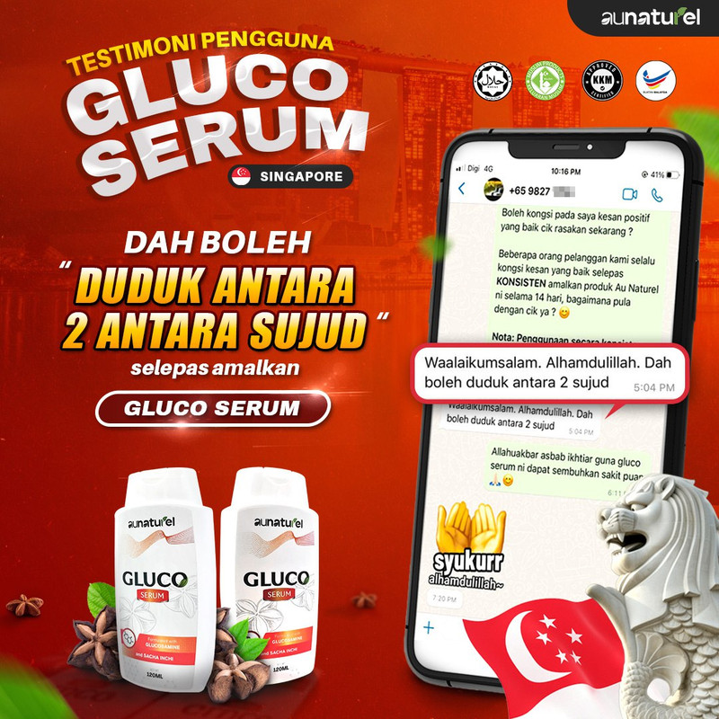 Testimoni pengguna Singapura — dah boleh duduk antara 2 sujud