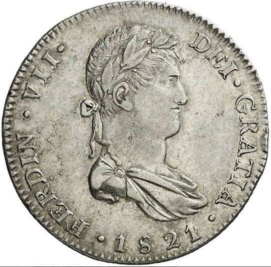 8 Reales 1821. Fernando VII. Guadalajara FS. 4-Aureo2018