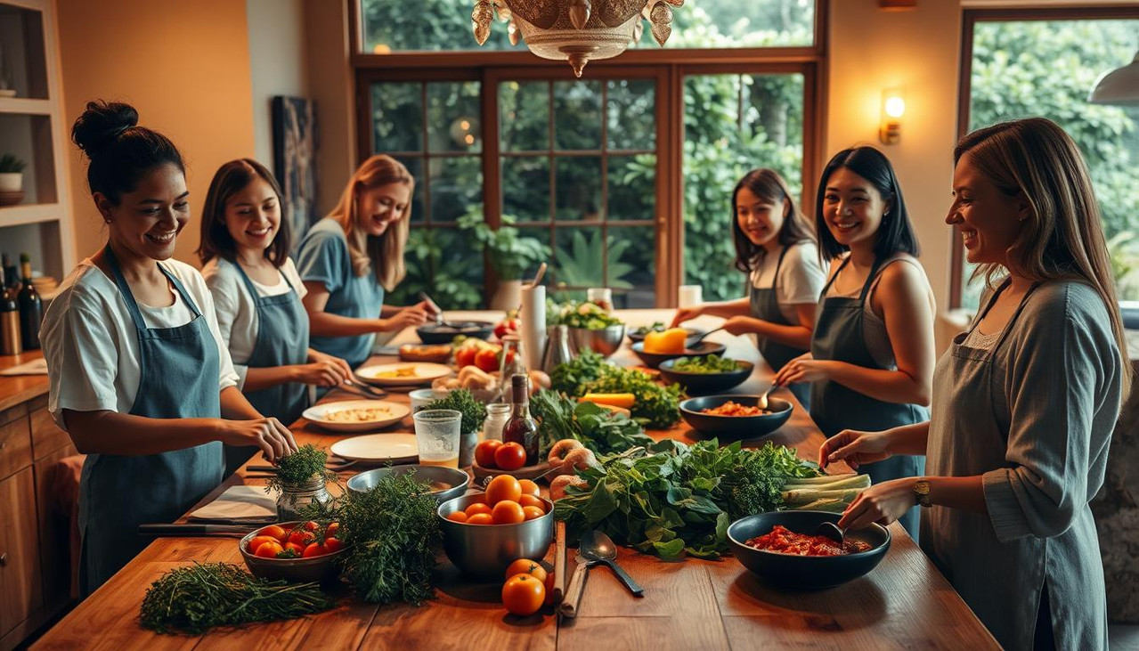 совместное приготовление еды