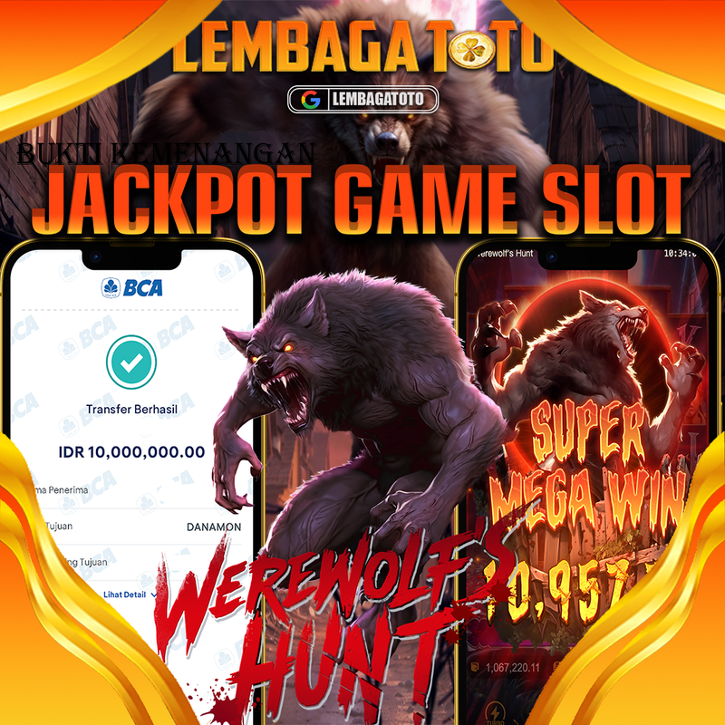 BUKTI JACKPOT 29 SEPTEMBER LEMBAGATOTO WEREWOLF HUNT Rp.10.000.000,- LUNAS