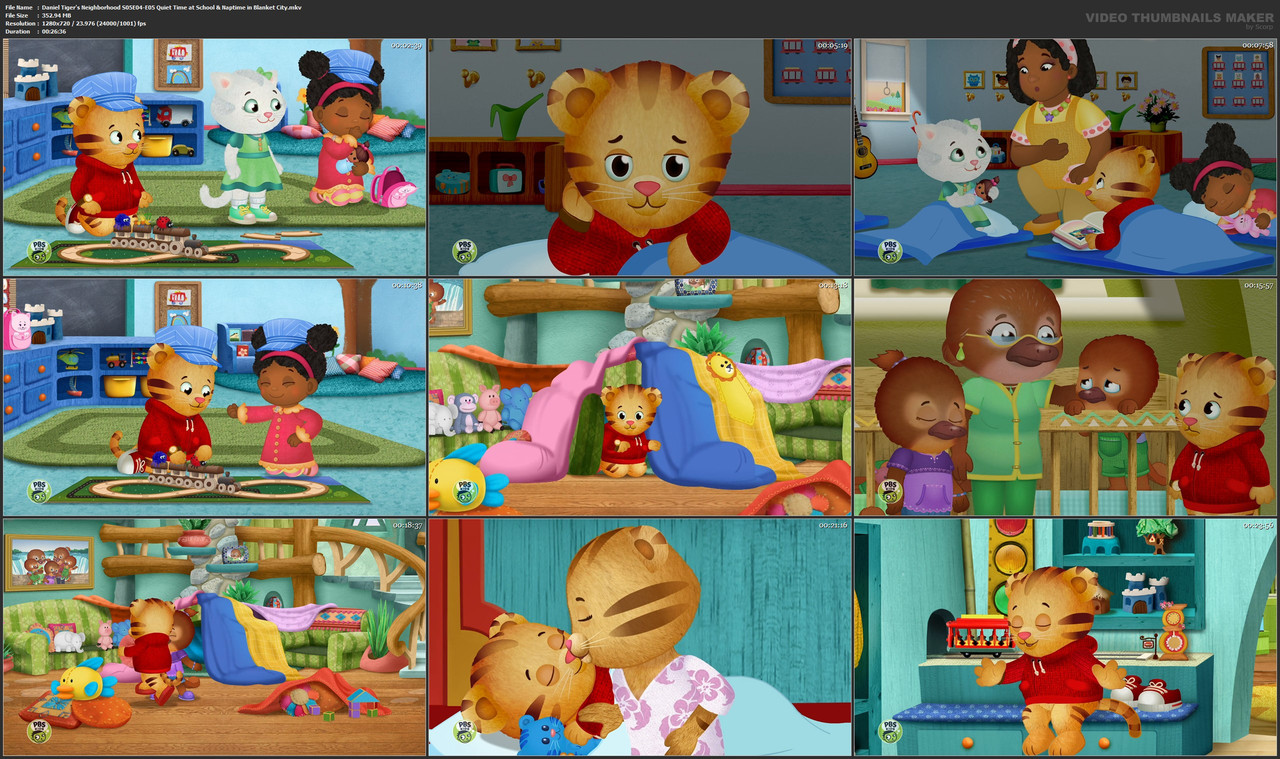 Daniel Tiger's Neighborhood S05E04-E05 Quiet Time at School & Naptime in Blanket City.mkv
