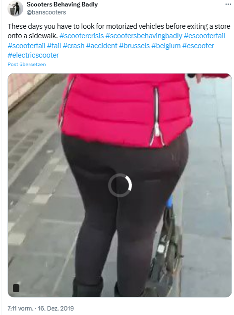 eScooter auf Bürgersteig
