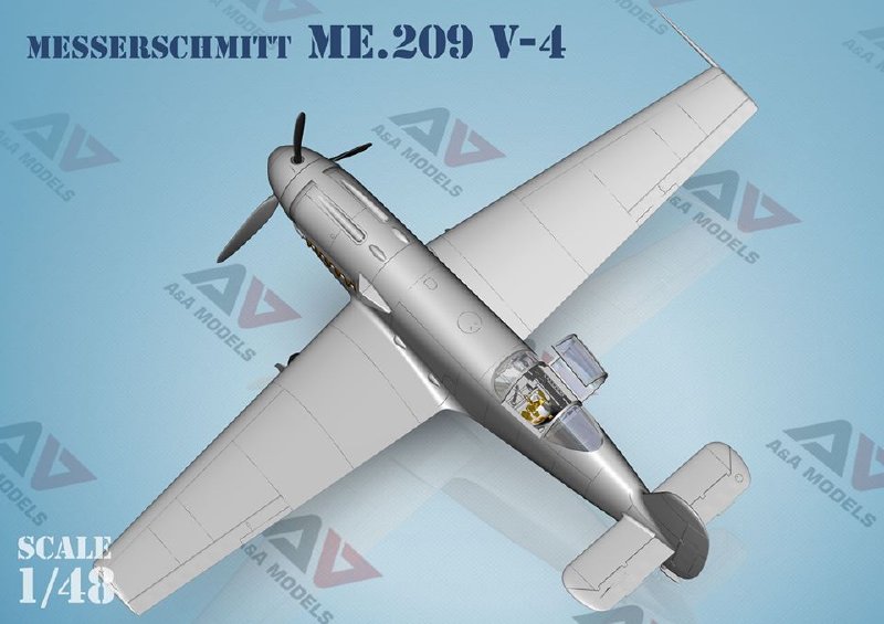 1/48 - Messerschmitt Me.209 V-1 & V-4 by A&A Models - V-1