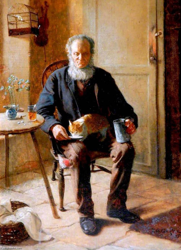 Thomas-Bowman-Garvie-Man-Feeding-His-Cat