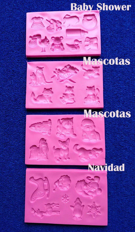 Molde silicona animales manualidades masa porcelanicrón mascotas