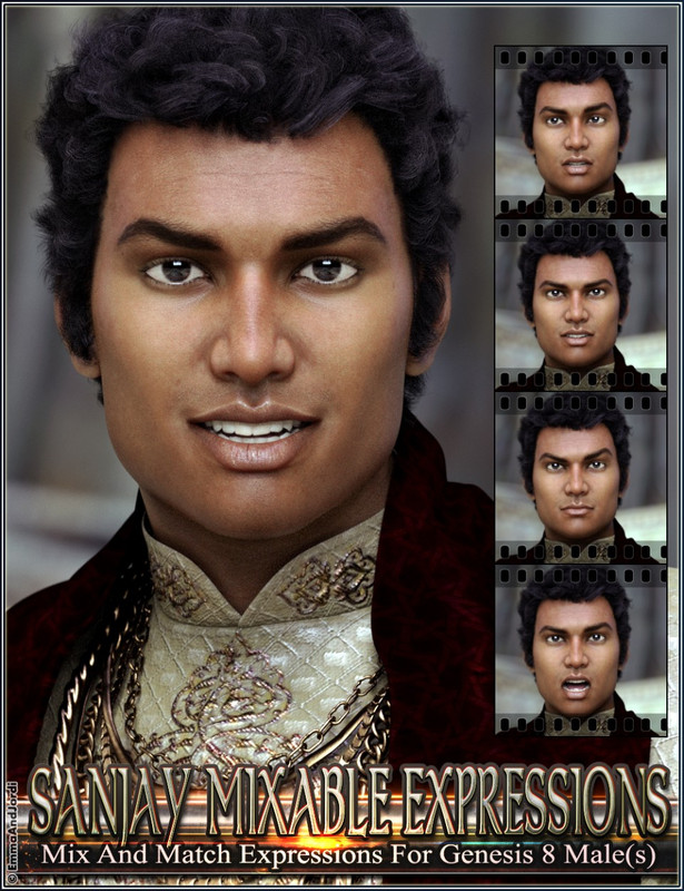 mixable expressions for sanjay 8 and genesis 8 males 00 main daz