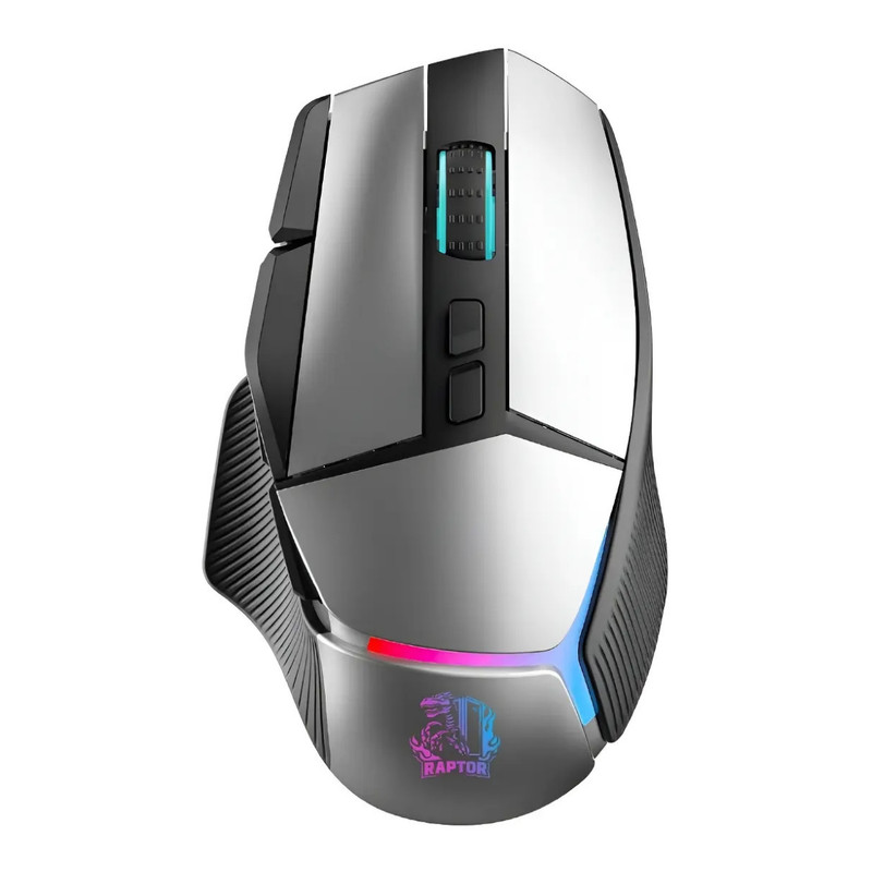 Mouse Gamer Raptor Storm Grip Wireless 24000dpi 9 Botones Blanco
