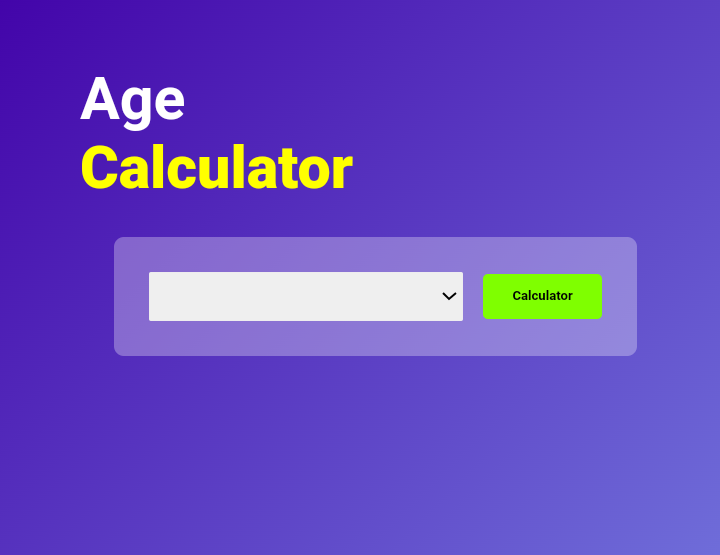 Age Calculator
