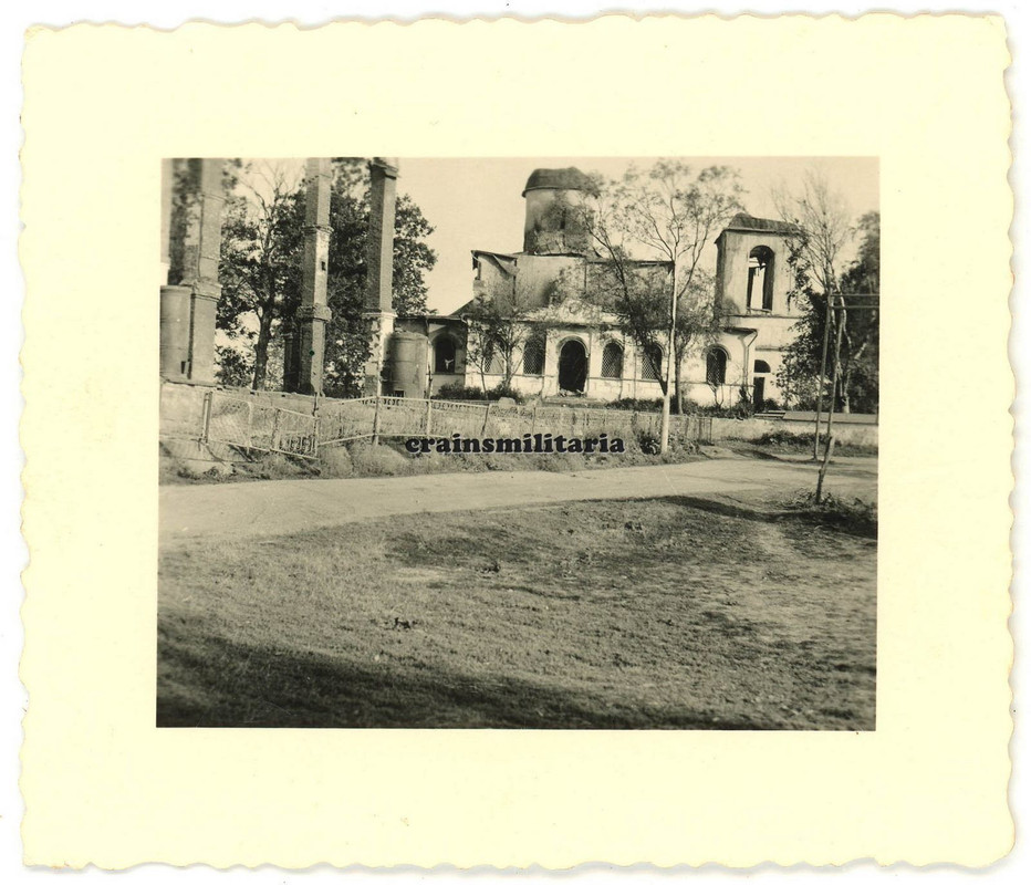 Orig. Foto zerstörte orthodoxe Kirche in Russland 1941