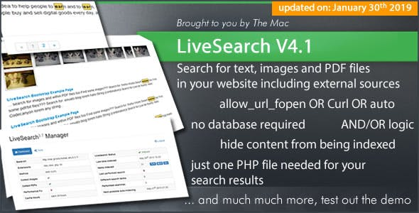 LiveSearch – Searchengine For Your Website PHP