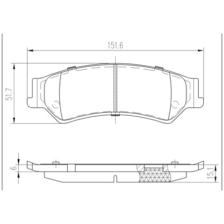 Semi Metallic Rear Brake Pad Set Semi Metallic Rear Brake Pad Set