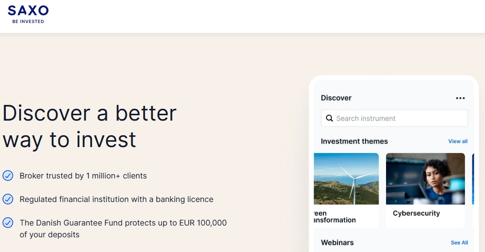 Saxo Bank broker.