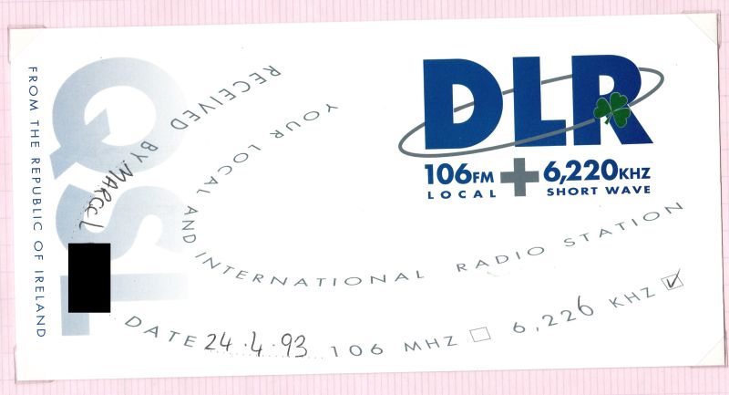 QSLs d'IRLANDE QSL-DLR-106-FM