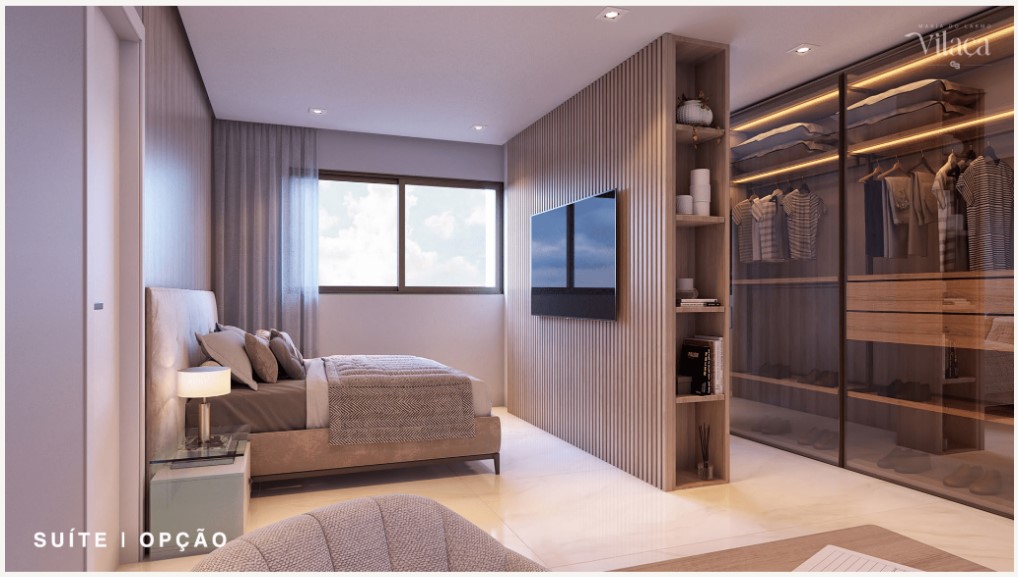 Suíte master com acabamento de alto padrão do Maria do Carmo Vilaça