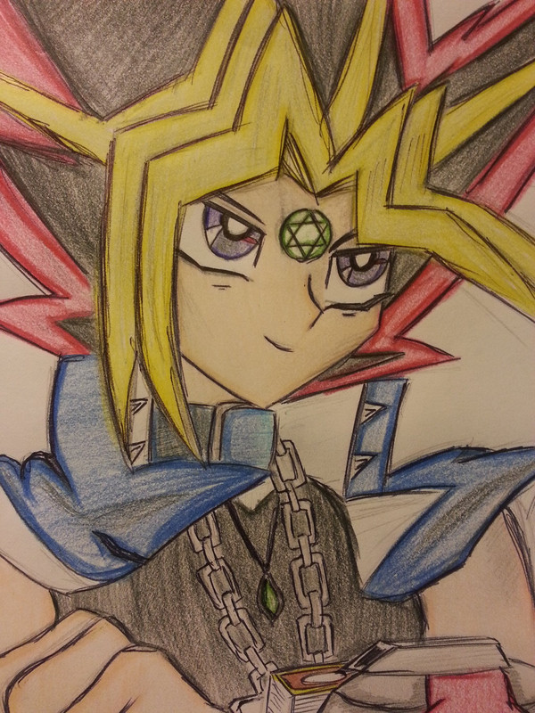 Hình vẽ Atemu (Yami Yugi) bộ YugiOh (vua trò chơi) 1_Atemp_45