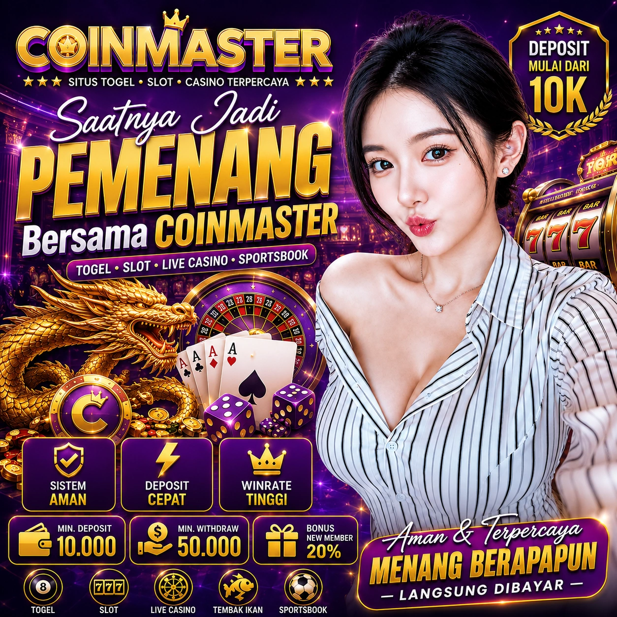 COINMASTER # Sarangnya Gamer Aktif Dengan Permainan Paling Seru