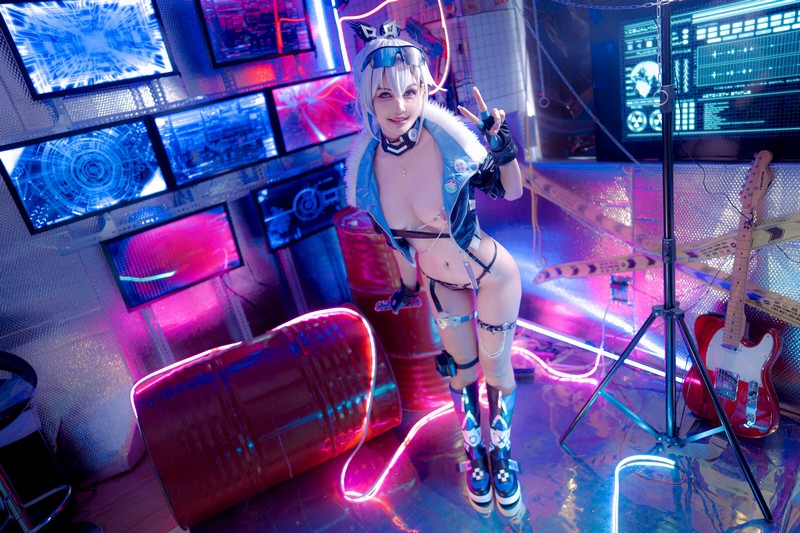 Joyce Lin2x Silver Wolf Cosplay Honkai Star Rail 高清图集 61P插图3