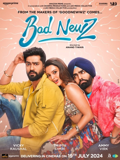 Bad Newz (2024) AMZN Hindi Movie HDRip | 1080p | 720p | 480p | ESubs