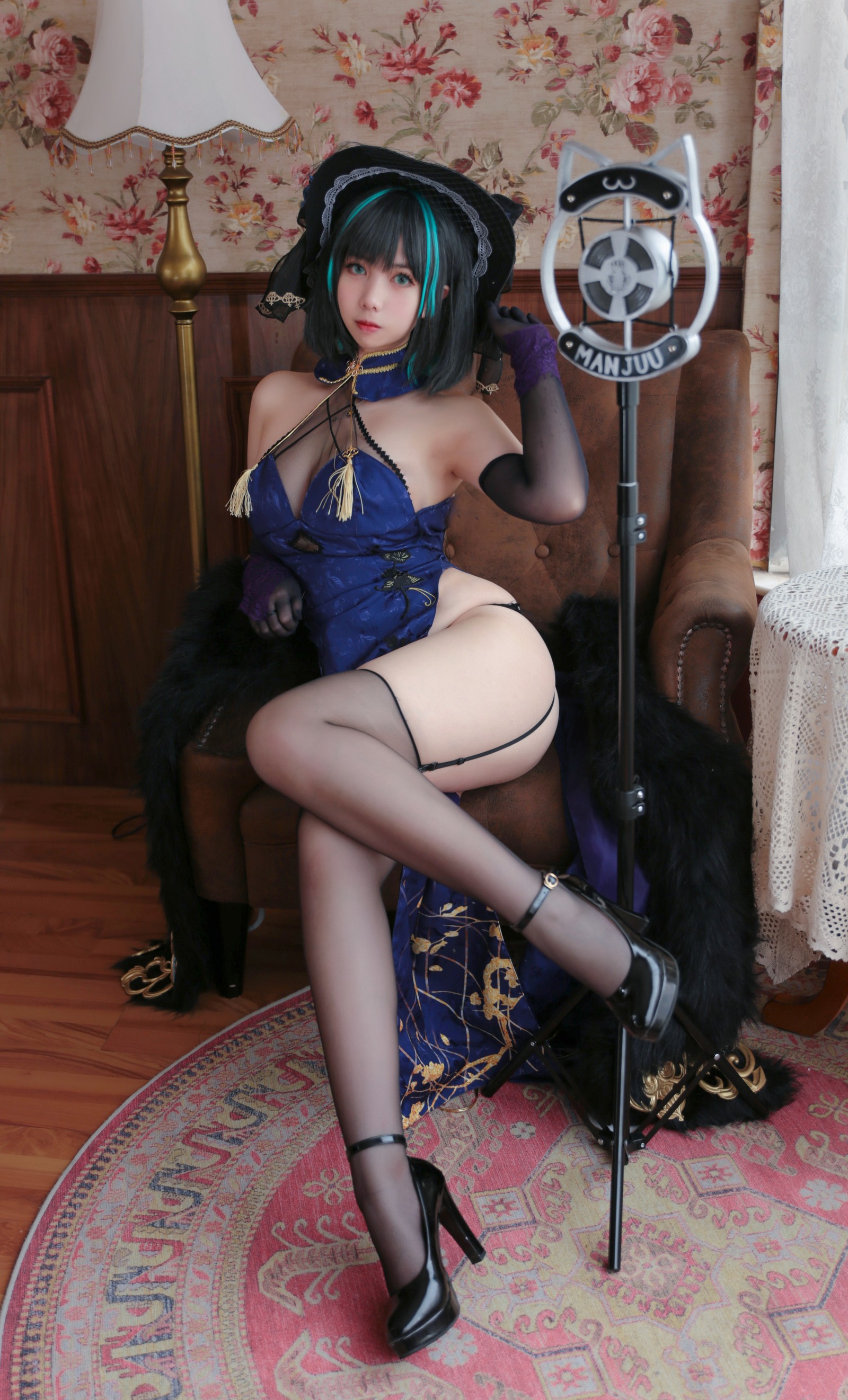 Meroko_魅瞳 – 柴郡旗袍 Cos 高清写真集（33P-287.4M）碧蓝航线东方旗袍风插图3